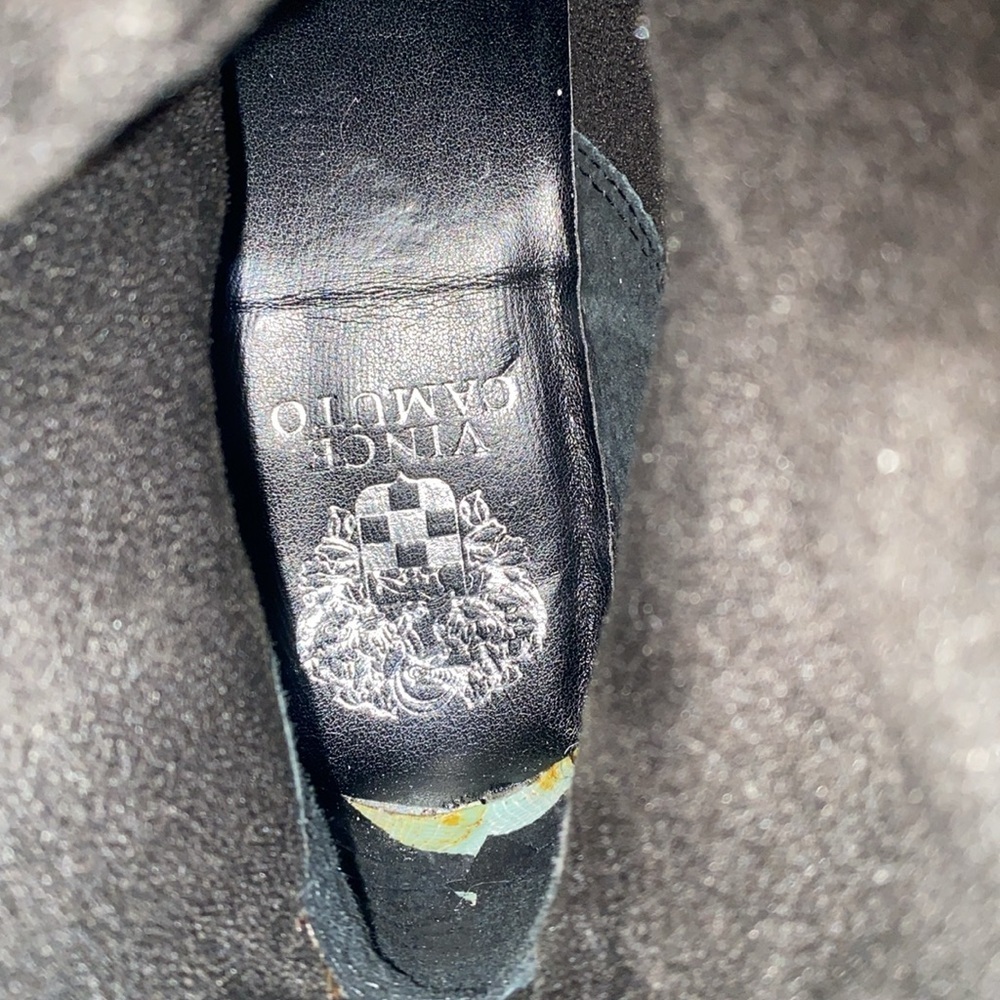 Vince Camuto Distressed Leather Mid Calf Black women’s size 8 🆕 - Picture 8 of 8